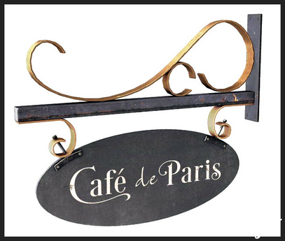 Second Life Marketplace - ionic : Store Sign (Black & Gold) CAFE DE PARIS